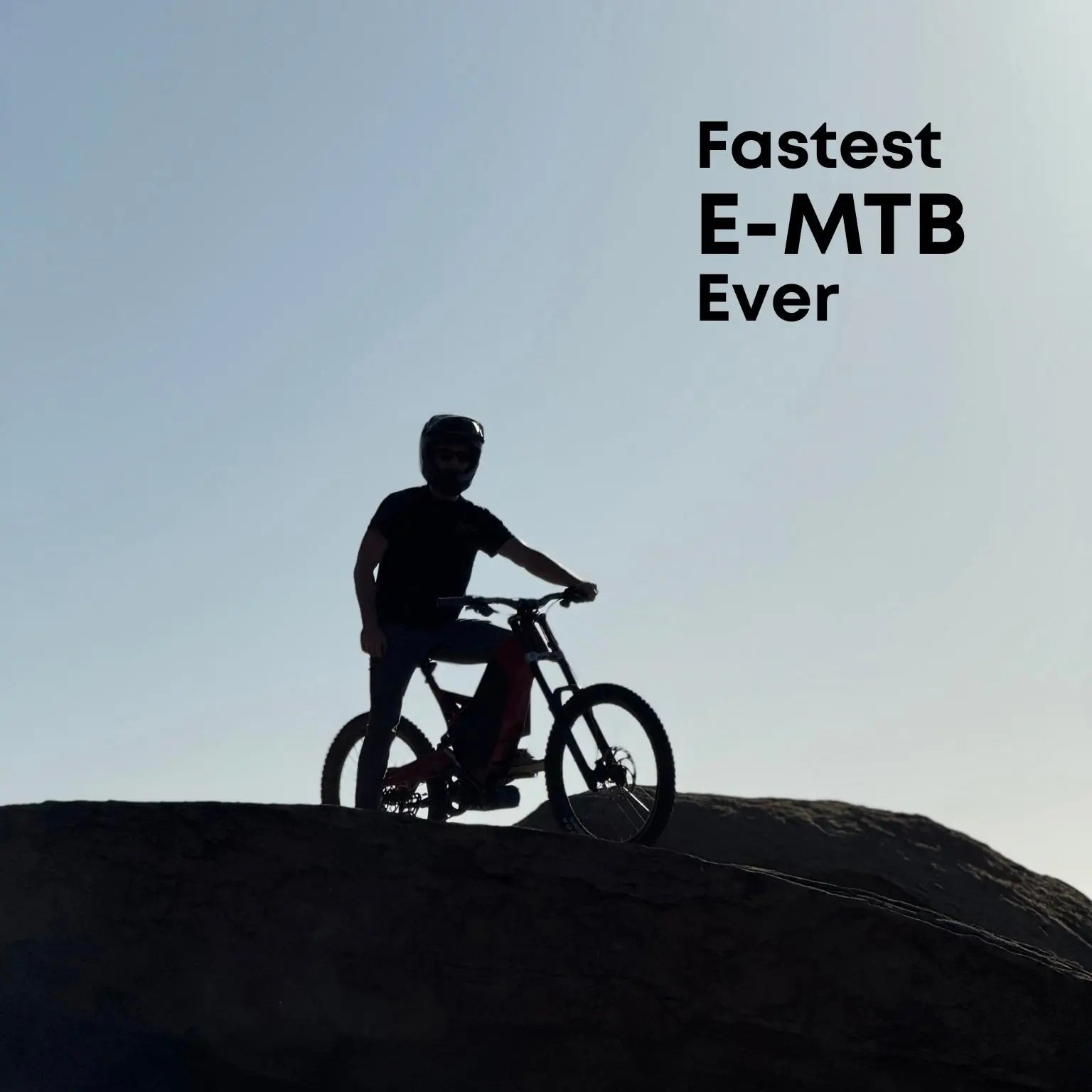 silhouette showing the fastest dowhill ebike in the world