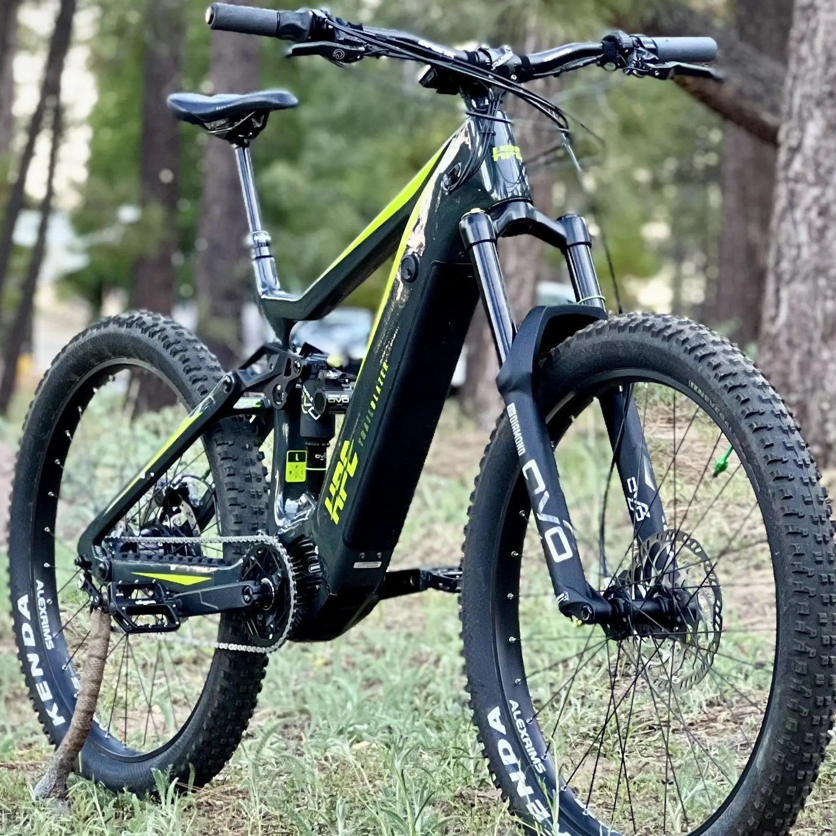 HPC enduro e-bike, in a forest