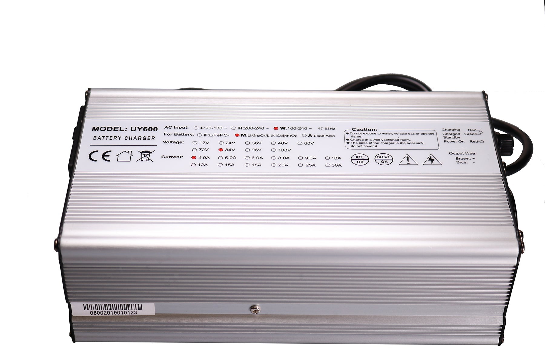 84v 23S Intelligent Lithium Smart Charger (96.6V Output) Hi Power Cycles