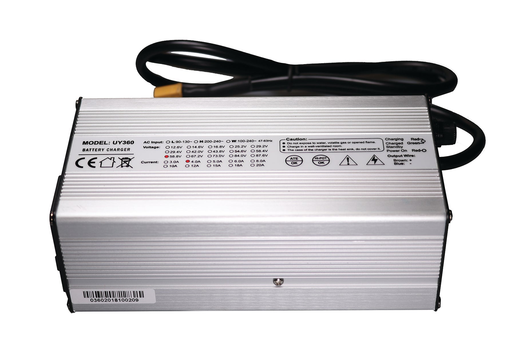 52V 14S Intelligent Lithium Smart Charger (58.8V Output) Hi Power Cycles